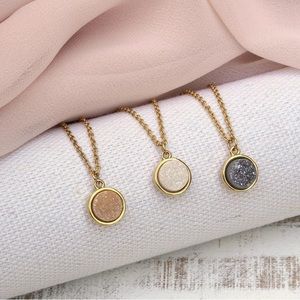 Rose Gold Quartz Necklace Set